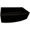 Ruvati 33 inch Fireclay Black Farmhouse Kitchen Sink Bow Front Curved Apron Single Bowl RVL2398BK - alternate 4
